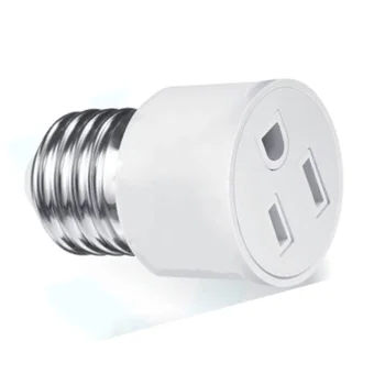 E26/ E27 3-контактный адаптер для розетки электрической лампочки, розетка с поляризованным светом, Преобразователь розетки в розетку адаптера