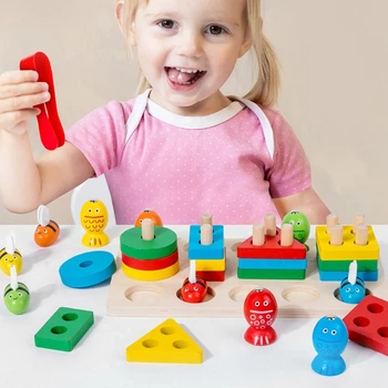 F1CB, игрушка для раннего обучения малышей, подходящая по форме, детский зажим, игрушка для ловли пчел, игрушка для координации рук и глаз