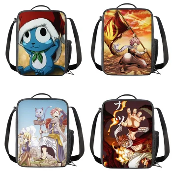 Fairy Tail Аниме Дизайн Изолированный Ланч-бокс Для мужчин и женщин, Переносная сумка для пикника, холодильник для холодной еды, термосумка, сумочка