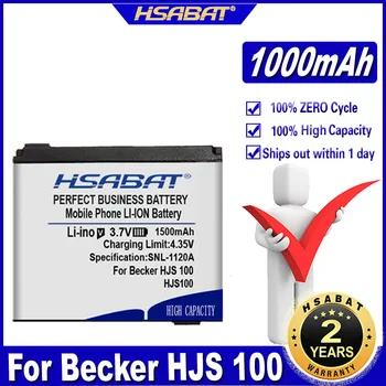 HSABAT 338937010208, аккумулятор HJS100 емкостью 1500 мАч для аккумуляторов Becker HJS 100, HJS-100, Map Pilot
