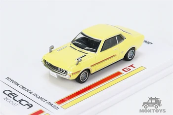 INNO 1:64 CELICA 1600GT (TA22) Желтая модель автомобиля, отлитая под давлением.