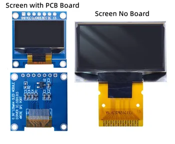 IPS 0,96 дюймов 7PIN/15PIN Белый/Синий OLED Экран Модуль SSD1315 Контроллер Совместим с SSD1306 SPI Интерфейс 128*64
