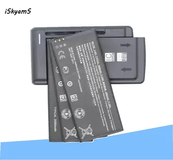 iSkyamS 3x3000 мАч BV-T5E/BVT5E Сменный Аккумулятор + Универсальное Зарядное Устройство Для Microsoft Lumia 950 RM-1106 RM-1104 RM-110 McLa