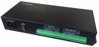 K-8000L; 8 портов TTL /DMX512 LED pixel controller; автономный; может работать с DMX консолью для регулировки яркости светодиодов