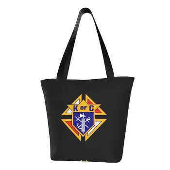 Knights Of Columbus, сумка для продуктовых покупок, женская сумка-тоут, кавайные холщовые сумки для покупок, сумки большой емкости