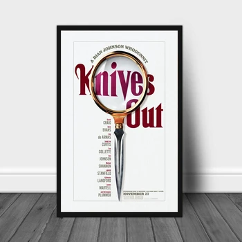 Knives Out Печать постера фильма на холсте, украшение для домашней настенной живописи (без рамки)
