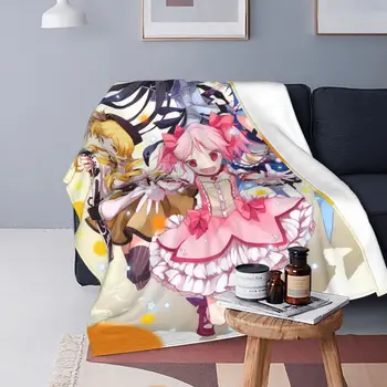 Mahou Shoujo Puella Magi Madoka Magica Флисовое одеяло аниме 