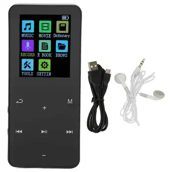 MP3-плеер Bluetooth 5.0 HiFi Без потерь Встроенный HD динамик Карманный Музыкальный плеер Поддержка FM-радио Электронная Книга Будильник