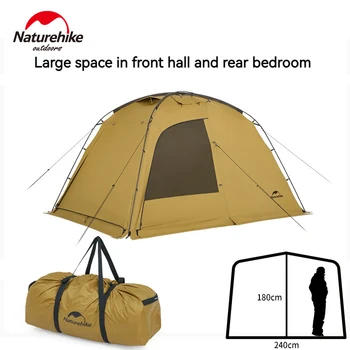 Naturehike DUNE 7,6 Легкая модифицированная купольная палатка, четырехсезонная двухслойная палатка для семейного кемпинга на 2-4 человека, водонепроницаемая для путешествий