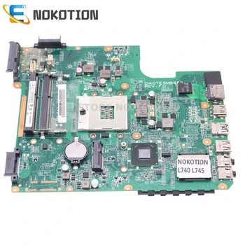 NOKOTION A000074690 DA0TE5MB6F0 материнская плата для ноутбука TOSHIBA satellite L740 L745 HM65 Основная плата DDR3 работает