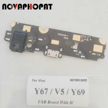 Novaphopat Original для Vivo Y67 / V5 USB-док-станция, зарядное устройство, разъем для наушников, Аудиоразъем, микрофон, плата для зарядки микрофона