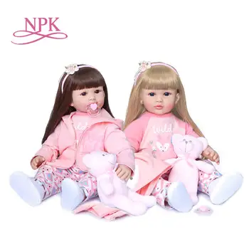 NPK Оптовая Продажа Мягкая Кукла Reborn Baby Doll Силиконовая 24-Дюймовая Мягкая Девочка Reborn Menina Boenca Развивающая Детская Игрушка Для Подарка На День Рождения