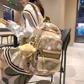 Qyahlybz школьная сумка для девочек средней школы с милым принтом ins рюкзак большой емкости студентов колледжа повседневные рюкзаки для пригородных поездок