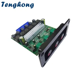 Tenghong TPA3116D2 Bluetooth 5,0 Плата Усилителя Мощности Сабвуфера 2 * 50 Вт + 100 Вт 2,1-Канальный Усилитель Звука С Панелью DC8-24V DIY