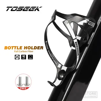 TOSEEK Super Light 24g VVX Полностью Углеродный Держатель для бутылки для воды для Шоссейного / Горного велосипеда, Клетка для бутылки для велосипедного велосипеда, 3K Матовый