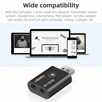 TR6 Bluetooth 5,0 Приемник Передатчик 2 В 1 Беспроводной Аудио 3,5 мм USB Aux Музыкальные Адаптеры Инструменты Для Автомобильного Динамика ПК ТВ Автомобильные Инструменты