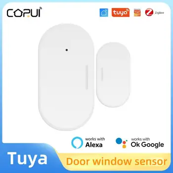 Tuya ZigBee 3.0 Smart Window Датчик Двери Детектор Ворот Приложение Smart Life Умный Дом Охранная Сигнализация Поддержка Alexa Google Home