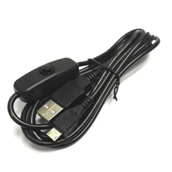 USB-Micro USB с переключателем включения / выключения, кабель питания зарядного устройства для Android Raspberry Pi 3 Banana Pi Easy Start