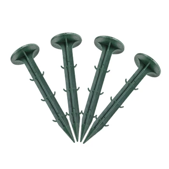 uxcell 40шт Пластиковые садовые колья-анкеры для ландшафтного дизайна, гвоздь 110 мм 4,3 дюйма зеленого цвета для домашнего сада, поделок