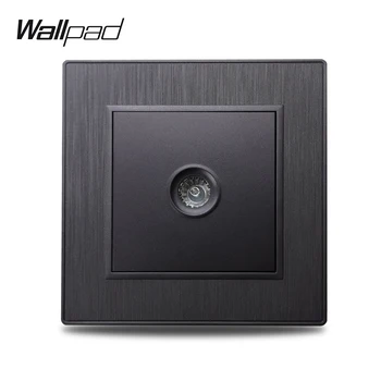 Wallpad S6 Черный, серебристый, Золотой ТВ FM Коаксиальное подключение антенны Настенная розетка Матовый ПК Пластик, имитирующий алюминий
