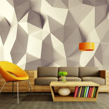 wellyu papel de parede Пользовательские обои Европейский простой 3D креативный геометрический узор телевизор диван фон стены behang