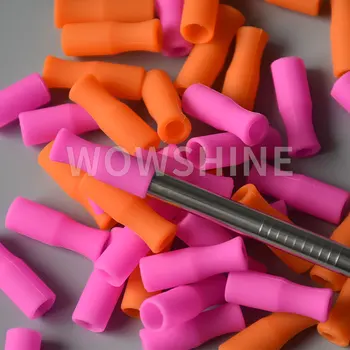 Wowshine Новая Бесплатная доставка 100шт силиконовый рукав из нержавеющей стали для соломинок диаметром 8 мм