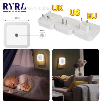 XIAOMI Smart LED Night Light Лампа с датчиком движения EU UK US Plug Мини Настенные светильники для спальни прихожей Коридоров Лестницы Прикроватная лампа