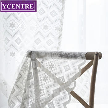 YCENTRE/ Японский однотонный Белый кружевной тюль, обработка окон, полупрозрачная занавеска из вуали для гостиной / кухонной занавески/спальни