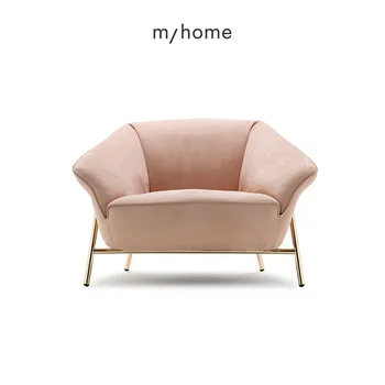 YY Итальянский легкий роскошный одноместный диван-кресло, кожаная мягкая сумка с подлокотником, высококачественное кресло для отдыха