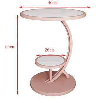 YY Прикроватный столик из каменной плиты, Приставной столик для дивана, простая прикроватная тумбочка, Маленький круглый столик