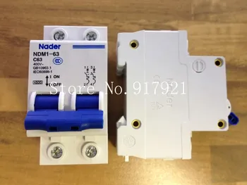 [ZOB] Nader letter NDM1-63 C63 подлинный новый миниатюрный автоматический выключатель 2P63A -10 шт./ЛОТ