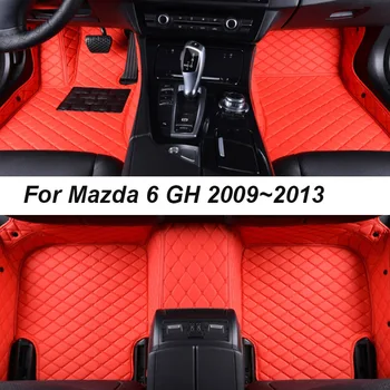 Автомобильные коврики для Mazda 6 GH 2009 ~ 2013 Авто Центр ДропШиппинга Аксессуары для интерьера 100% Подходящие Кожаные Ковры Коврики подушечки для ног