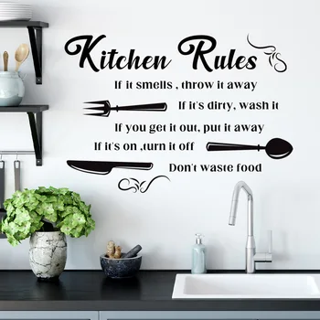 Английский вдохновляющий слоган Кухонная наклейка на стену фон настенное украшение кухни самоклеящиеся аксессуары для украшения дома
