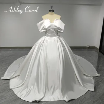 Бальное платье Ashley Carol, свадебные платья для женщин 2023, милая с открытыми плечами, Реальные фотографии Свадебного платья Vestidos De Noiva