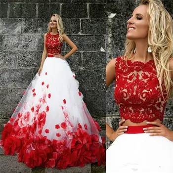 Бальное платье ручной работы из цветочного тюля и органзы, перспективное бальное платье из растворимого кружева, сексуальное свадебное платье из двух частей