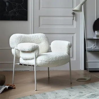 Бархатный диван-кресло с петлями, Скандинавские Одноместные стулья для гостиной для отдыха, Современная минималистичная Кованая мебель для гостиной Lazy Sofa