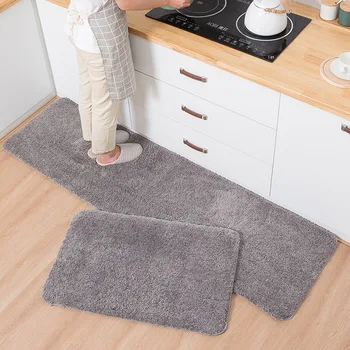 Бархатный материал, сильный впитывающий нескользящий коврик для ванной комнаты, коврик для пола, кухонный коврик