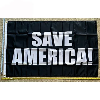 Бесплатная доставка флага Дональда Трампа Спасет Америку! Черный знак Trump Desantis USA 3x5'yhx0149