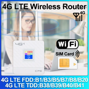 Беспроводной маршрутизатор 4G LTE 903-A, портативная точка доступа CPE с Sim-картой, порт Lan Wan, две внешние антенны подключаются к сетевому кабелю