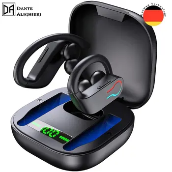 Беспроводные наушники DANTE Немецкая технология 40-часовой ушной крючок 6D Стерео звук HiFi Шумоподавление Спортивные наушники Bluetooth