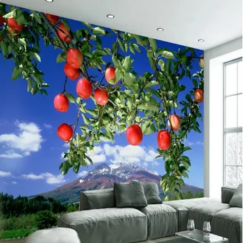 большие фрески wellyu на заказ, свежая пасторальная красота яблони, фоновые обои для телевизора в гостиной papel de parede para quarto