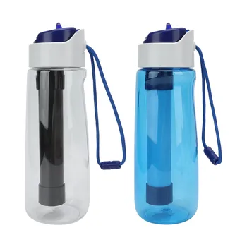 Бутылки для воды с фильтром Съемные моющиеся Бутылка для воды емкостью 750 мл с фильтром Легкая портативная для езды на велосипеде на открытом воздухе 
