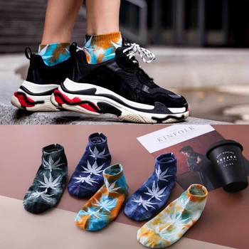 Весенне-летние новые носки short tide, женские носки с завязками, европейский и американский уличный хип-хоп, спортивные носки для скейтборда maple leaf