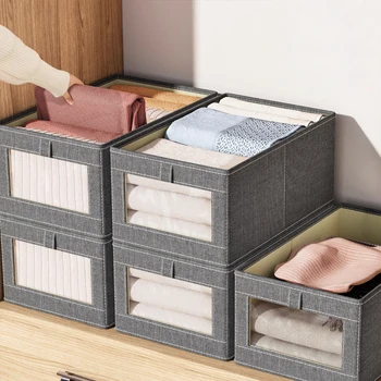 Визуальный ящик для хранения одежды, шкаф, органайзер для брюк, ящик для хранения бытовых игрушек, складные органайзеры для ящиков в спальне