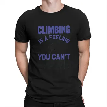 Винтажная мужская футболка для скалолазания, спорта на открытом воздухе, топы с круглым вырезом, тканевая футболка, забавная идея подарка высшего качества