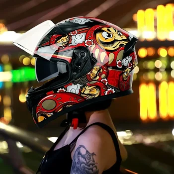 Винтажный мотоциклетный шлем, JK316 Tumbler, мотоциклетный гоночный шлем с полным покрытием, крутой защитный шлем безопасности для мужчин и женщин