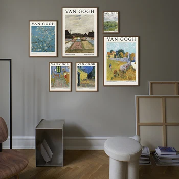 Винтажный плакат с изображением цветов, холст, пейзаж, художественная печать, Абстрактная Скандинавская настенная картина для гостиной, Домашний декор
