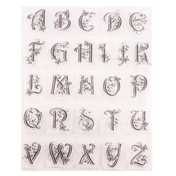 Винтажный силиконовый прозрачный штамп с английским алфавитом и бабочкой для альбома для скрапбукинга, Резиновый штамп для украшения фона DIY Craft