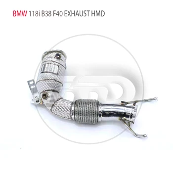 Выпускная система HMD Высокопроизводительный водосточный патрубок для BMW 118i B38 F40 Коллектор катализатора