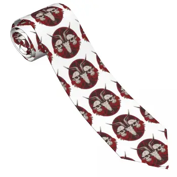 Галстук для мужчин, Формальные Узкие галстуки, Классические мужские Розы с козлиным и человеческим черепом, Свадебный галстук, Джентльменский узкий